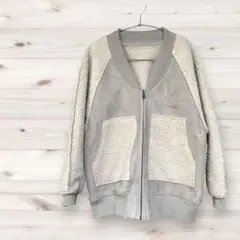 W closet フェイクムートン ボア リバーシブル ブルゾン