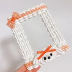 053 ホイップデコ トレカケース 硬質ケースデコ オレンジ 白 わんわん