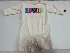 【美品】EDWIN カラフルロゴロンパース 80