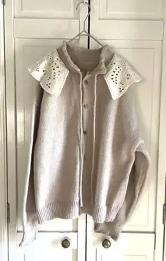 新品 サマンサモスモス sm2 レース襟 前後2WAY カーディガン