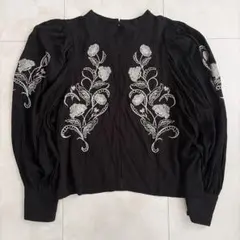 アメリ AMERI LADY EMBROIDERY PUFF BLOUSE