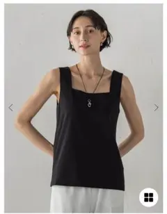 新品　今季品　la.f... ラエフ　優秀スクエアタンク　タンクトップ　ブラックのサムネイル