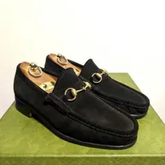 GUCCI　ホースビットローファー　スエード　ヴィンテージ　黒　40 1/2E