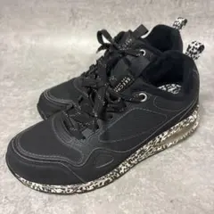 スケッチャーズ UNO 2 メモリーフォーム ブラック レオパード 23.5