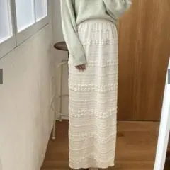 前後2WAYフロントジップジャガードスカート[on252]