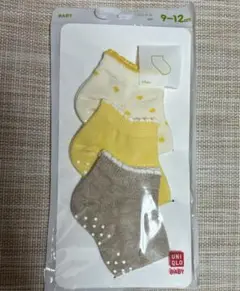 ユニクロBABY ソックス3P 9〜12㎝