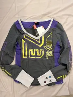 Diesel Vネック長袖Tシャツ グレー・紫　新品！！