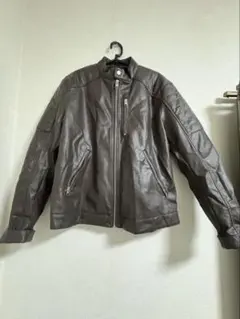 H＆M ブラウン レザージャケット L バイカー 革