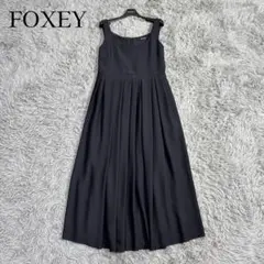 極美品✨フォクシー デイジーリン プリーツフレアドレス ミッドナイト 8.7万