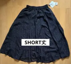 GLOBAL WORK エアリーリラックスフレアスカート ブラックドット