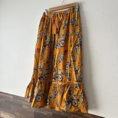 P♦︎ 未使用タグ付き　【チャイハネ】コラソンスカート　オレンジ　マスタードのサムネイル