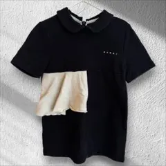 MARNI 襟付き半袖ワンピース ブラック/ホワイト サイズ6のサムネイル