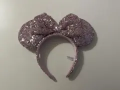 ディズニー カチューシャ ミニー ピンク ランド スパンコール