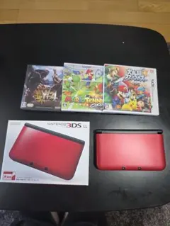 Nintendo 3DS LL レッド 本体 ゲーム付き