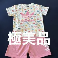 adidas Tシャツ　ショートパンツ上下セット　女児夏服半袖　半ズボン　110
