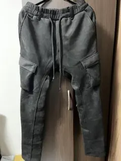 FranCisT_MOR.K.S./FAKE SUEDE PANTS/BLK