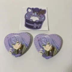 にじさんじ 星導ショウ　バレンタイン ハート缶バッジ　Melty