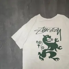 00s Stussy Dragon Back Print Tee White