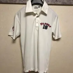 美品 FILA GOLF メンズ 半袖ポロシャツ サイズM 白 ゴルフウェアのサムネイル