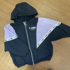 S.JENNI フード付きジップアップ ジャケット ブラック×パープル 130
