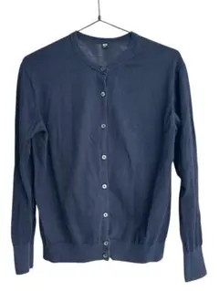 即購入OK UNIQLO カーディガン L ネイビー 薄手 羽織り 定番