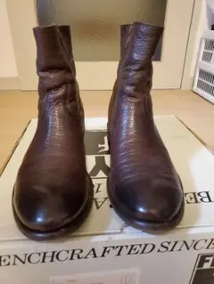90s FRYE サイドジップ　ウェスタンブーツ　シボ革　US 9 良品