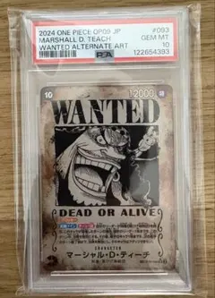 【PSA10】マーシャル・D・ティーチ SR SP OP09-093手配書