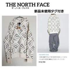 新品タグ付き　THE NORTH FACE　シンボルロゴ総柄プリントプルパーカー