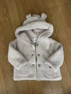 フード付きニットアウター クリーム色　GAP アウター　babygap