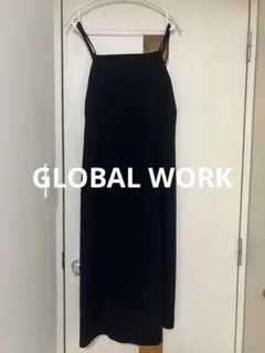 ブラック キャミワンピース グローバルワーク