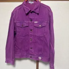 GUESS デニムジャケット 紫 バックロゴ