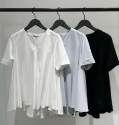 theory luxe スリットネック 半袖カットソー フレアのサムネイル