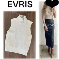 EVRIS♡ノースリーブニット　タートルネック　ラメニット