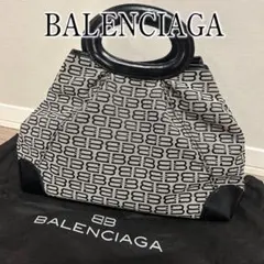バレンシアガ ハンドバッグ ボストン 手提げ BB柄 シルバー金具 キャンバス バレンシアガ ハンドバッグ ボストン 手提げ BB柄 シルバー金具