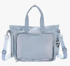 【新品】大容量だけど可愛く持てる　推しバッグ　リュックにもなる　爽やかなブルー
