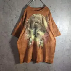 USA製生地 THE MOUNTAIN 鹿 アニマル タイダイTシャツ 2XL