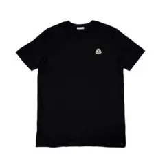 【新品同様】MONCLER ワンポイントロゴ ワッペンTシャツ ブラックM