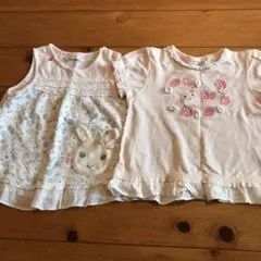 クーラクールウサギと花柄刺繍の2枚セット95のサムネイル