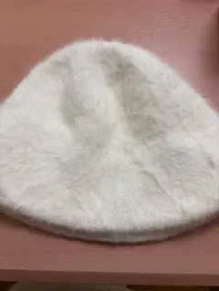 ホワイト ファー風 バケットハット