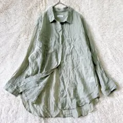 レプシィム シアーシャツ ゆったり長袖 透け感 レイヤード 前後差丈 薄手 春夏
