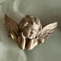 特大/極美品】天使の羽 木製 彫刻 壁掛け オブジェ パティナ加工 43cm
