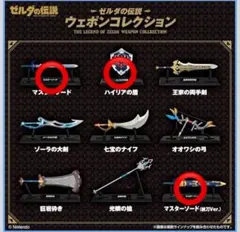 ゼルダの伝説　ウェポンコレクション　ハイリアの盾　マスターソード　納刀レア　3点