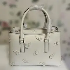 美品】KATESPADE マディソンスタッドスモールサッチェル 牛革 ホワイト 