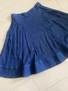 ★最終価格★TSUMORI CHISATOデニム生地膝丈ポケットフレアスカート