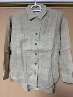KAI WHEAT and SILVER丸襟 リネン 長袖 シャツ ベージュ KAI WHEAT and SILVER丸襟 リネン 長袖 シャツ ベージュ - メルカリ