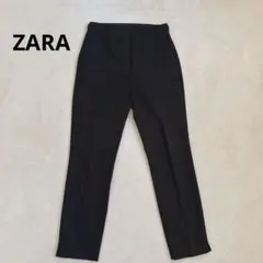 ZARA ザラ ストレッチ テーパードパンツ ブラック M レディース 黒