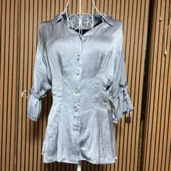 axes femme シルバー 五分袖 シャツ