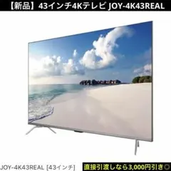 新品 ジョワイユ43型ダブルチューナーテレビ 2022年JOY-4K43REAL