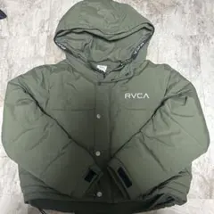 RVCA フード付きダウンジャケット ベージュ - メルカリ