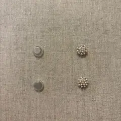 パール風ビーズ イヤリング